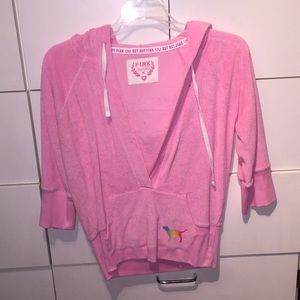 Pink Terrycloth Hoodie
